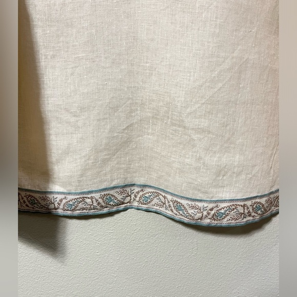 J.Jill Linen Ornate Paisley Tunic Top V Neck Paisley 3/4 Sleeves Size L tall - Picture 4 of 11